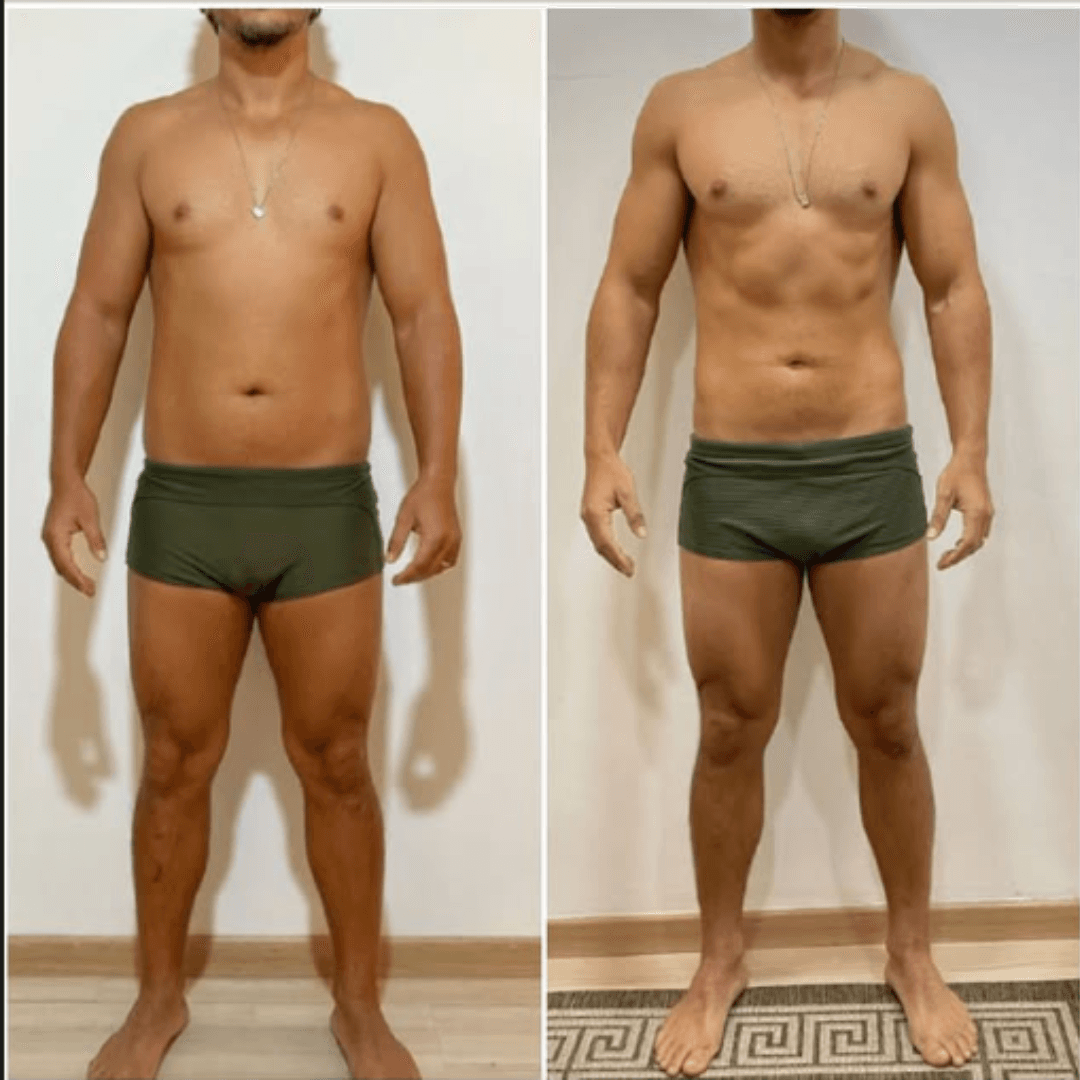 Resultado real antes e depois — participante 3