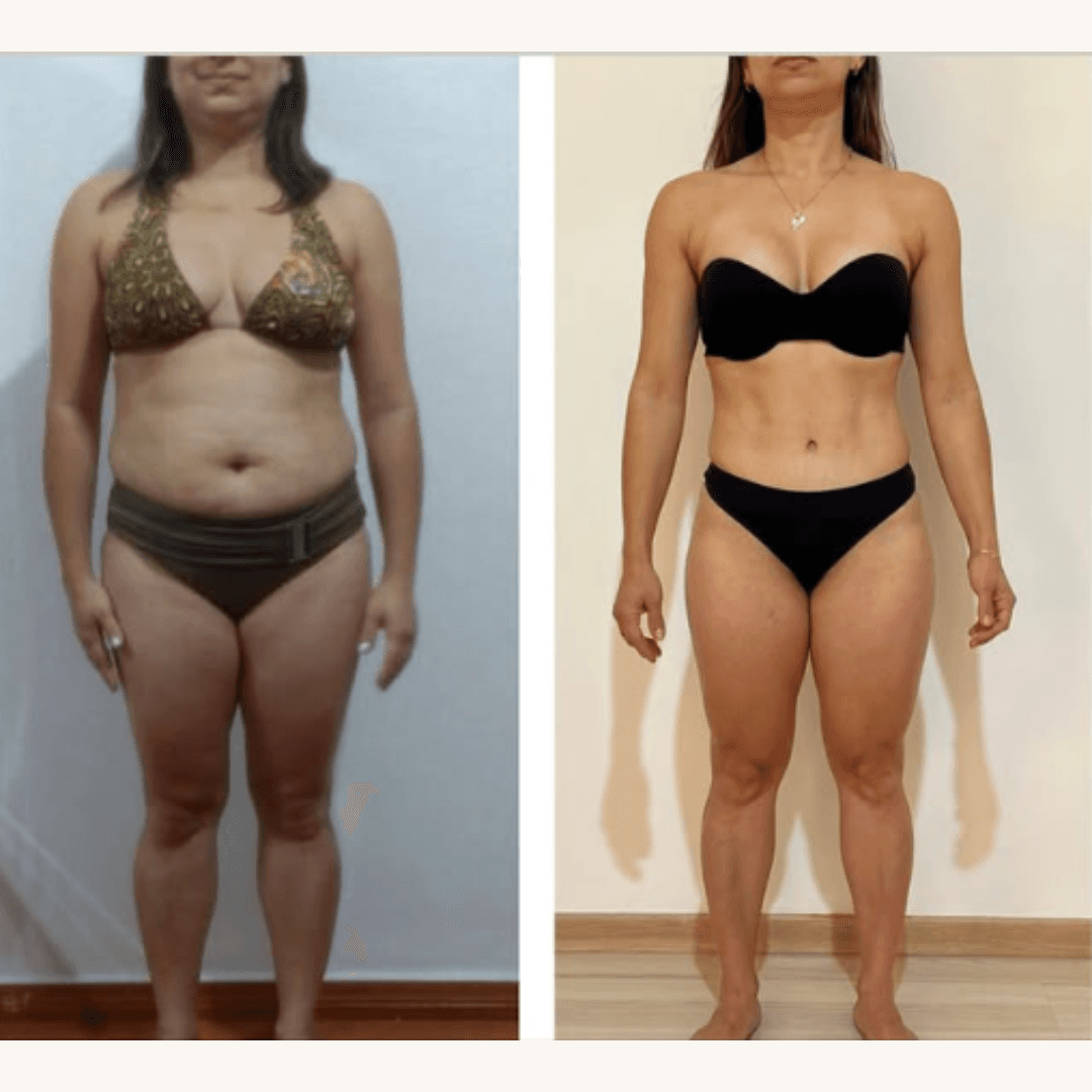 Resultado real antes e depois — participante 5