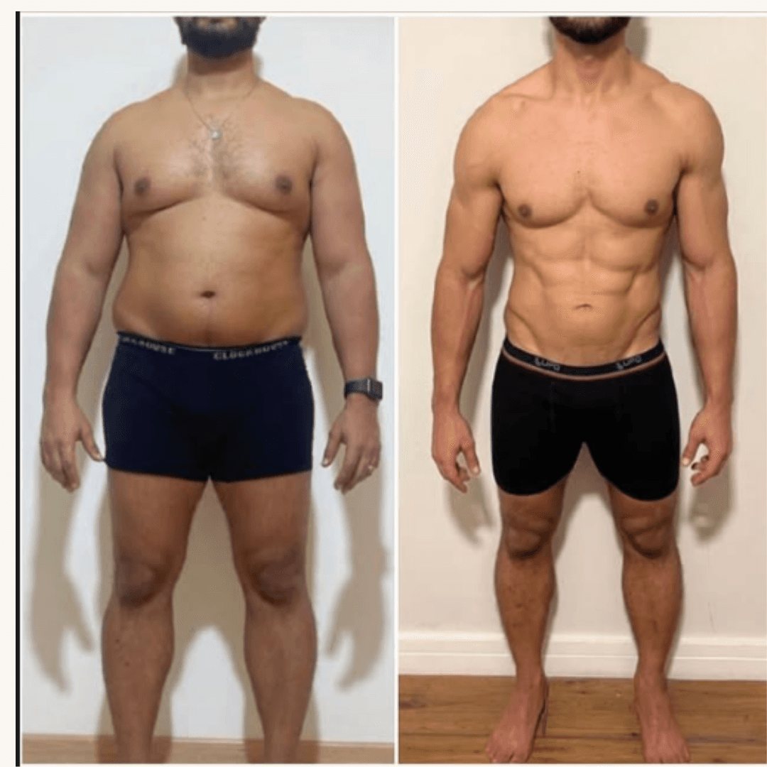 Resultado real antes e depois — participante 8