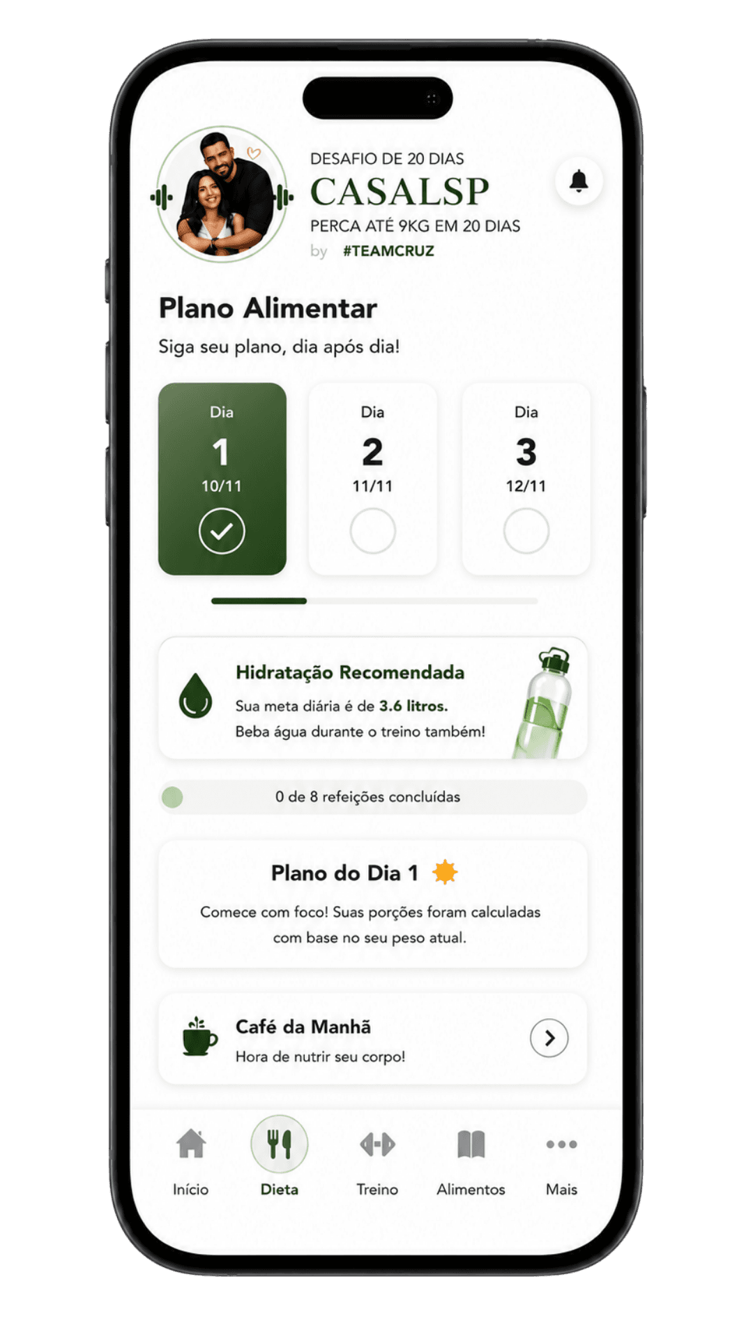 App CasalSP — Dieta e Treino